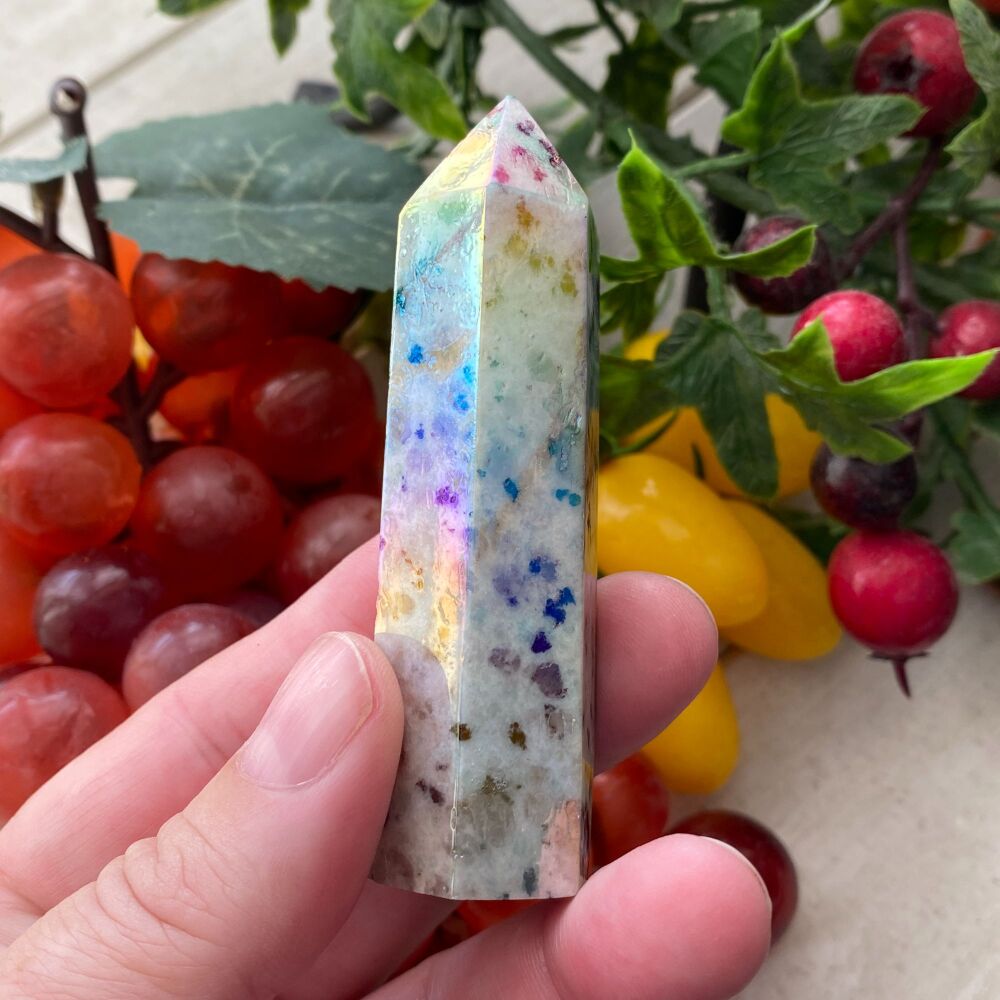 Kiwi Jasper Point with Aura Shimmer ~ 2