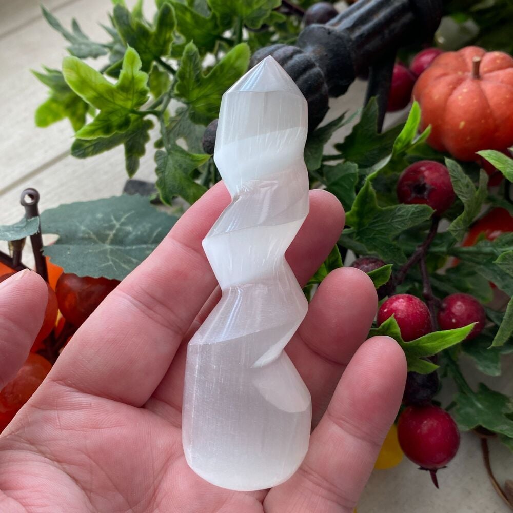 Selenite Spiral Wand ~ #2