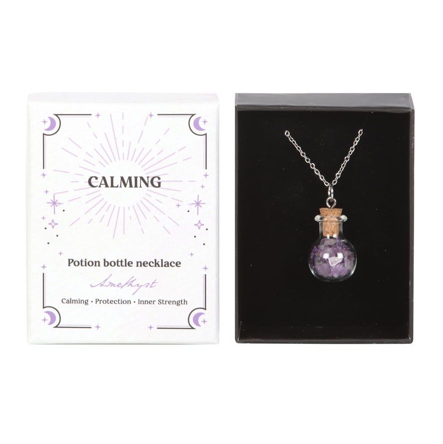 Potion Bottle Necklace ~ Calming with Amethyst