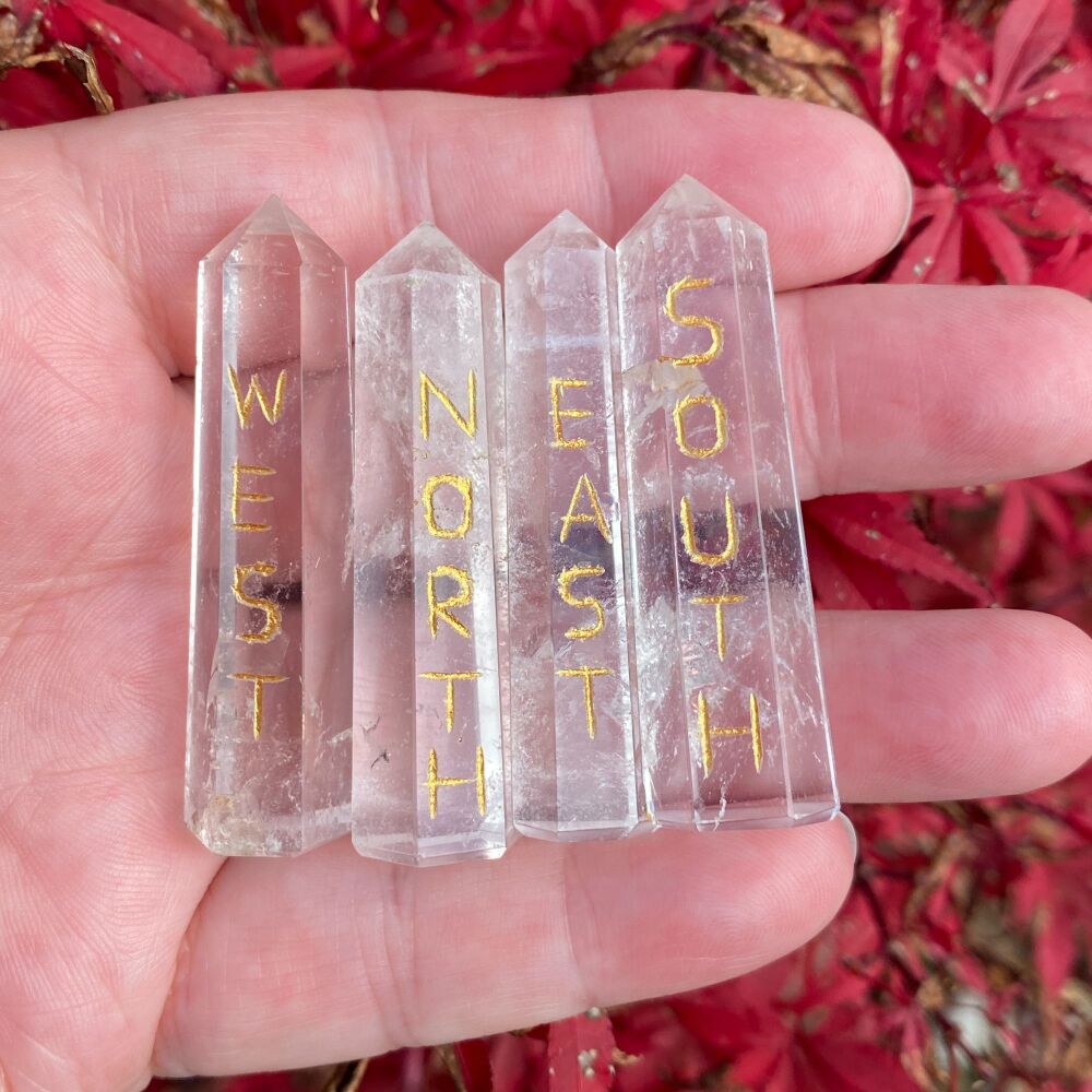 Altar Compass Points set  in Quartz