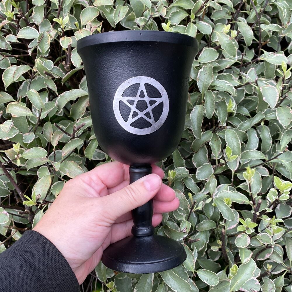 Cast Iron Chalice with Pentagram