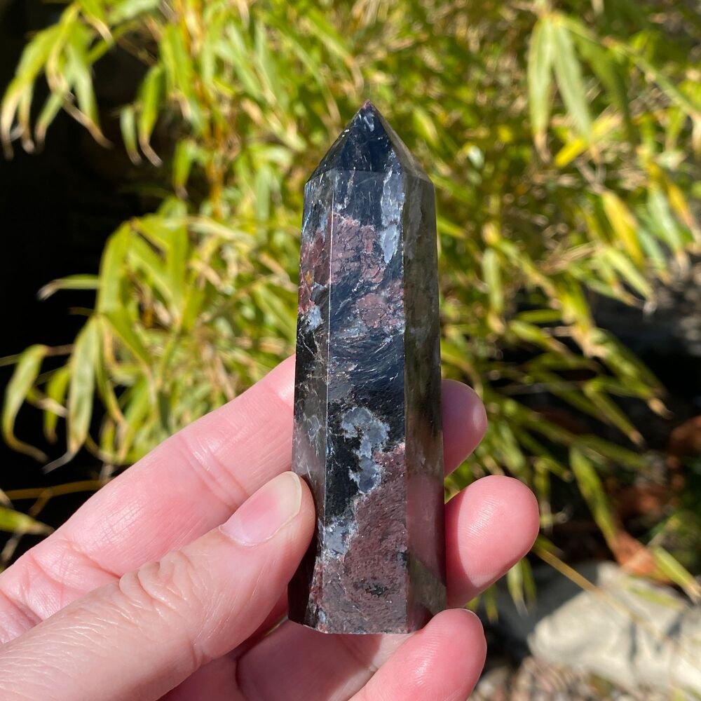 Garnet in Arfvedsonite Point ~ #3