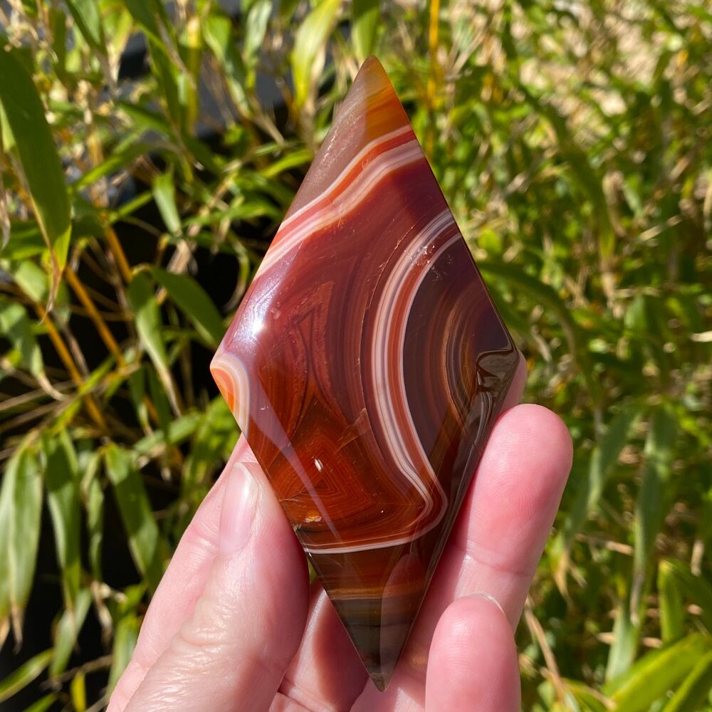 Agate (Fire Agate) Polished Diamond