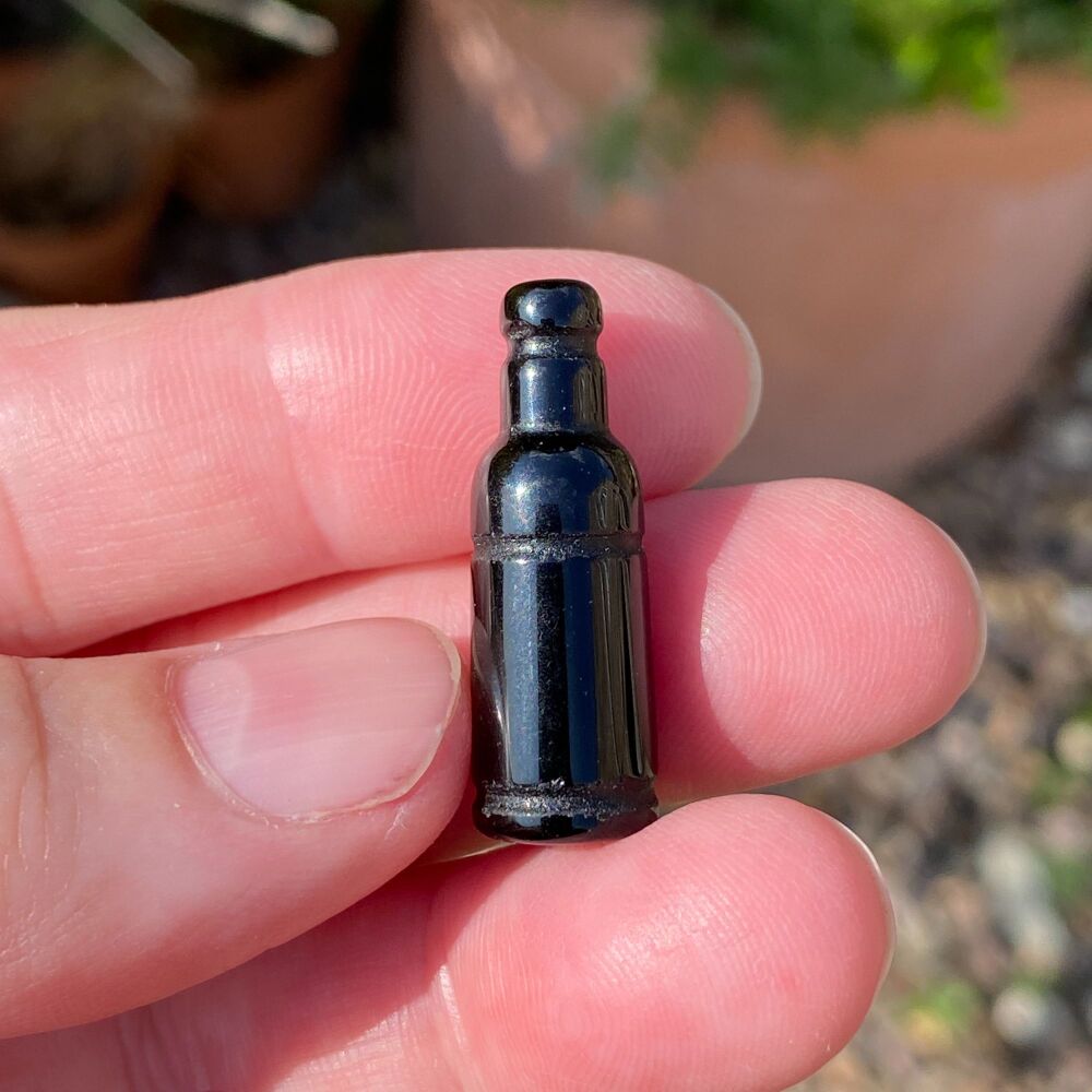 Mini Crystal Bottle ~ Black Obsidian #1