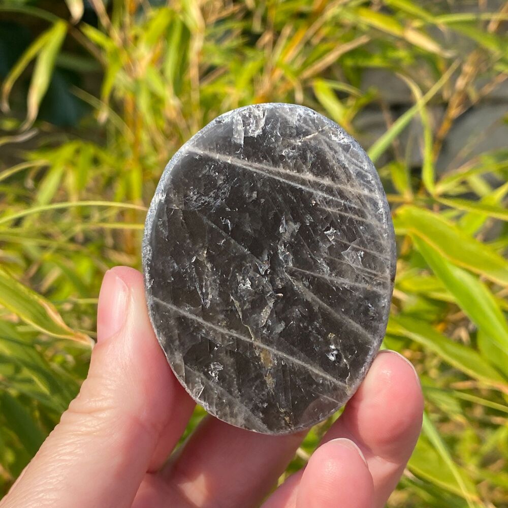 Black Moonstone Polished Pebble