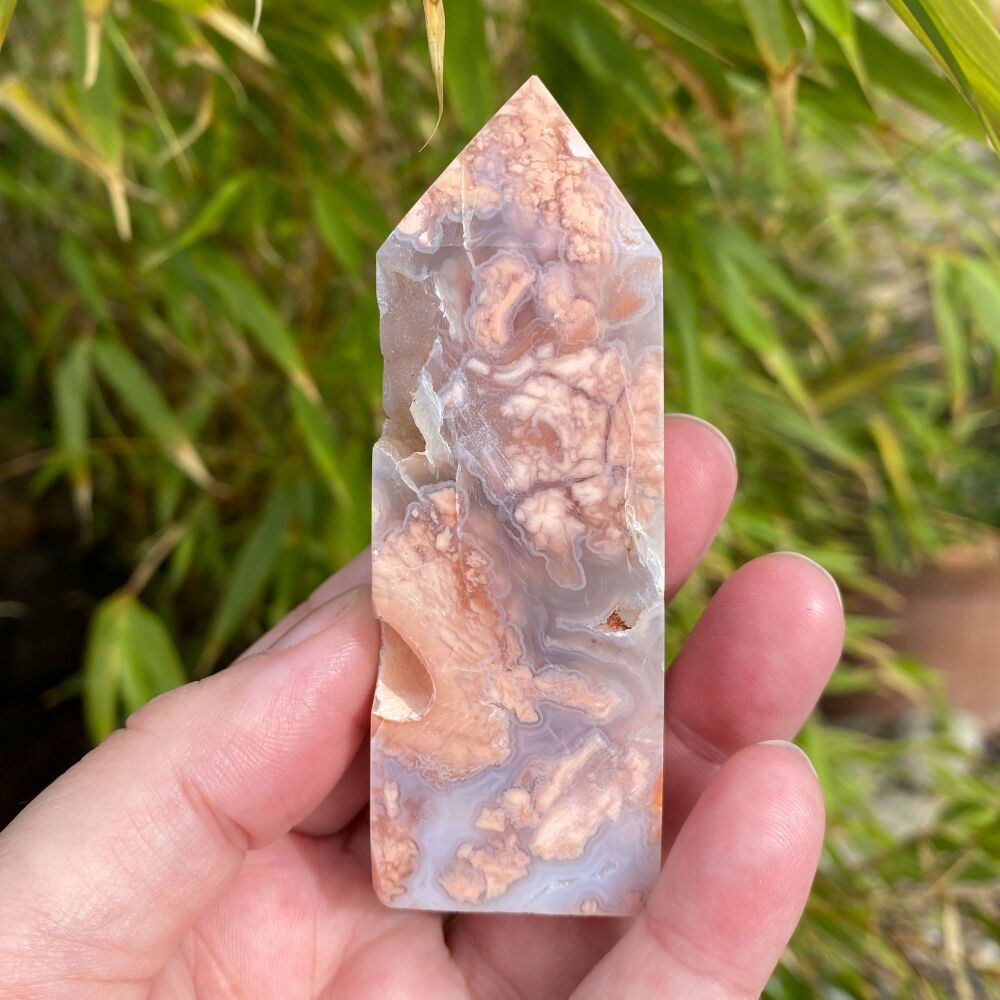 Candy Agate Crystal Flat Point