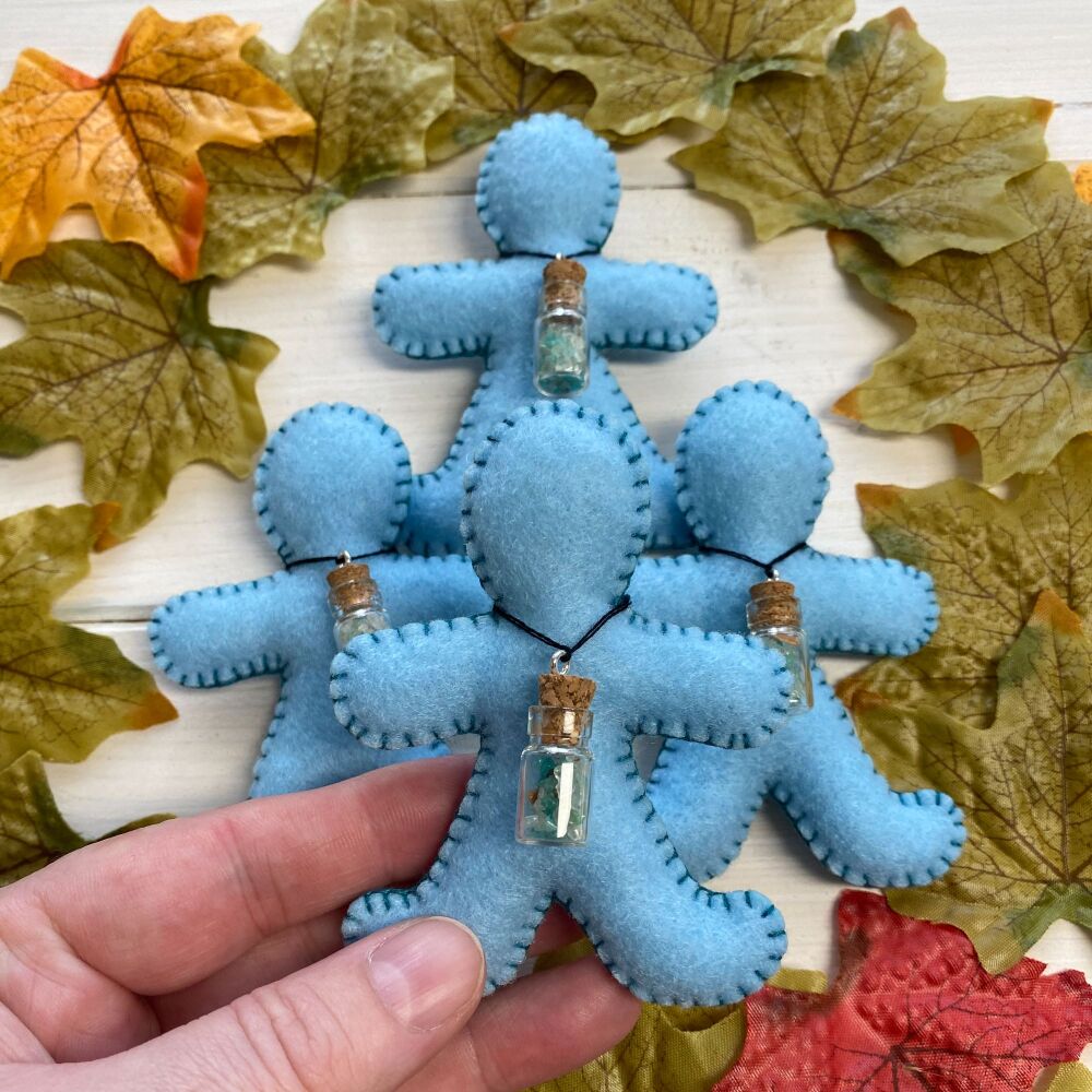 Poppet Doll ~ Anxiety Buster with Aquamarine