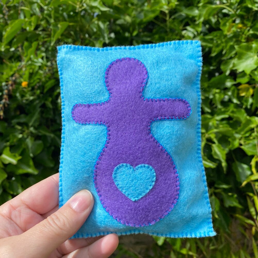 Goddess or Deity Pillow for your Altar ~ Purple and Blue