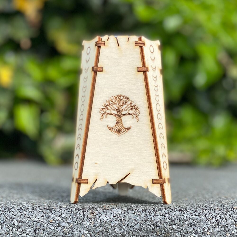 Altar piece with T Light holder or Offering Bowl ~ Moon Phase Design #3