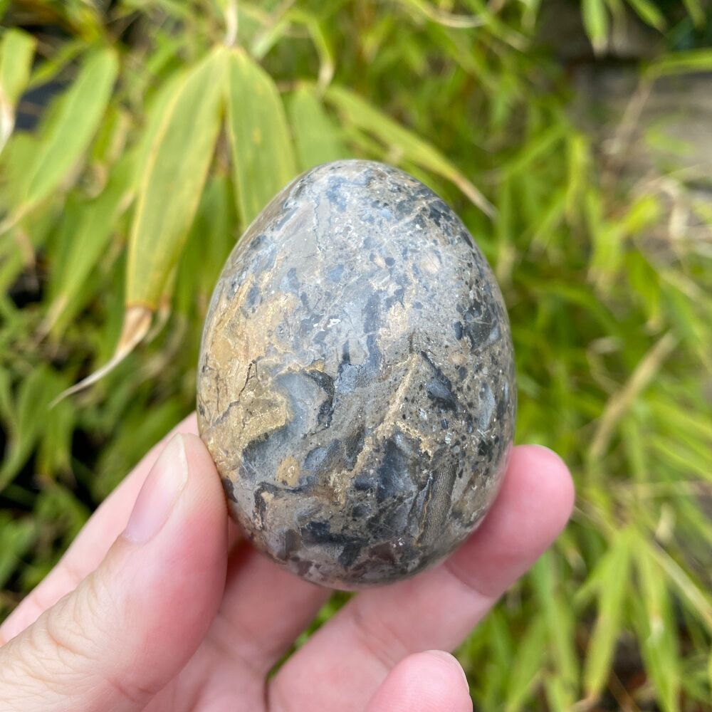 Ocean Jasper Egg with Stand ~ #1