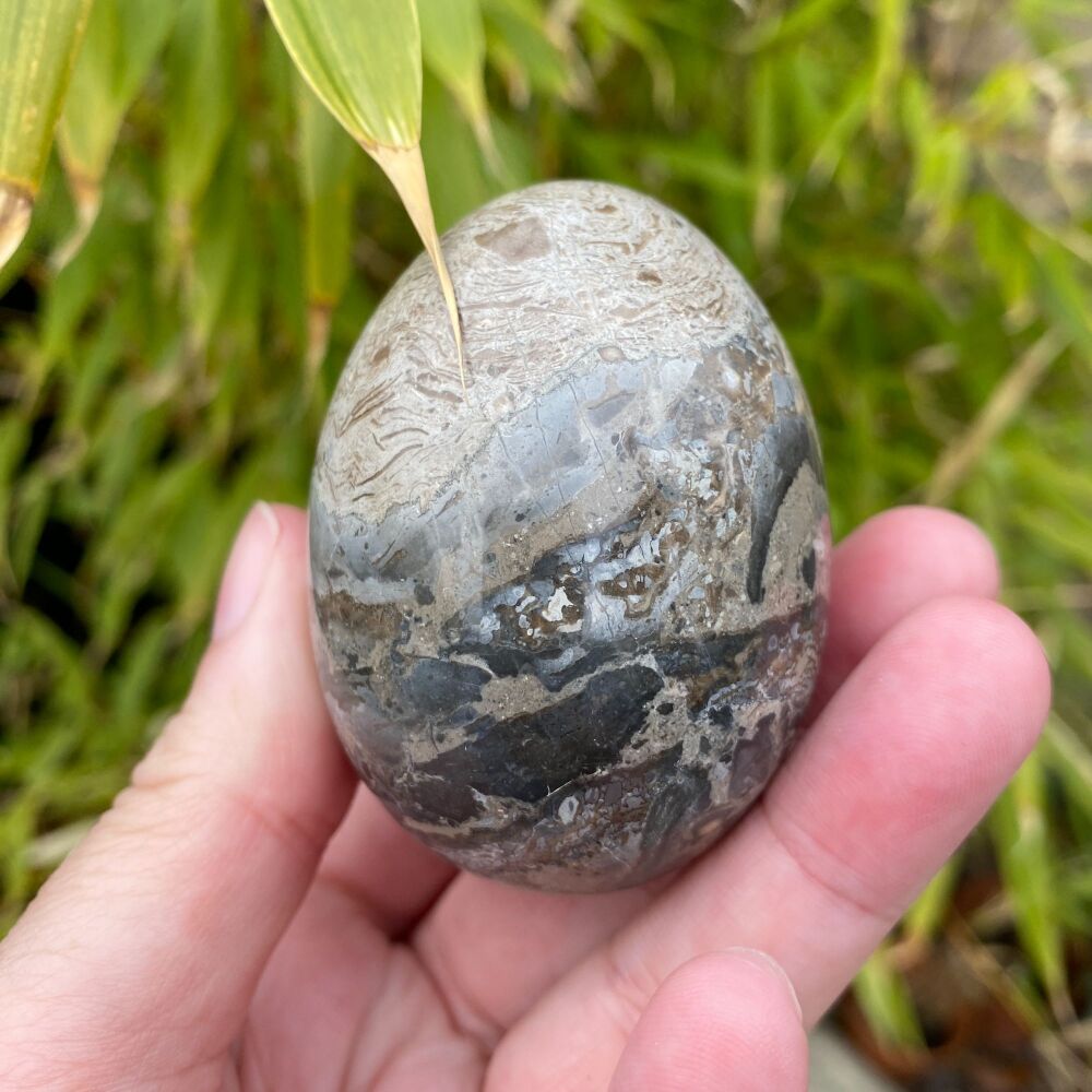 Ocean Jasper Egg with Stand ~ #2