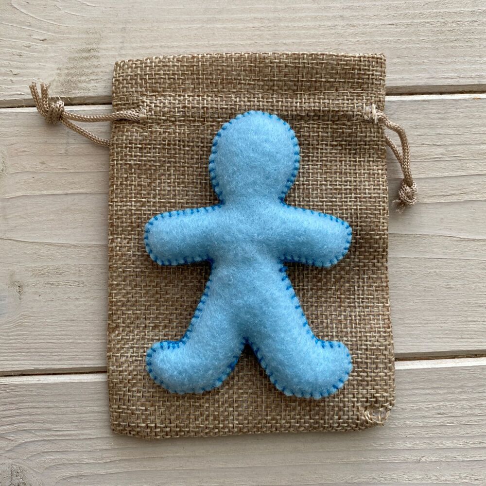 Pocket Positivity Poppet ~ Pale Blue #3