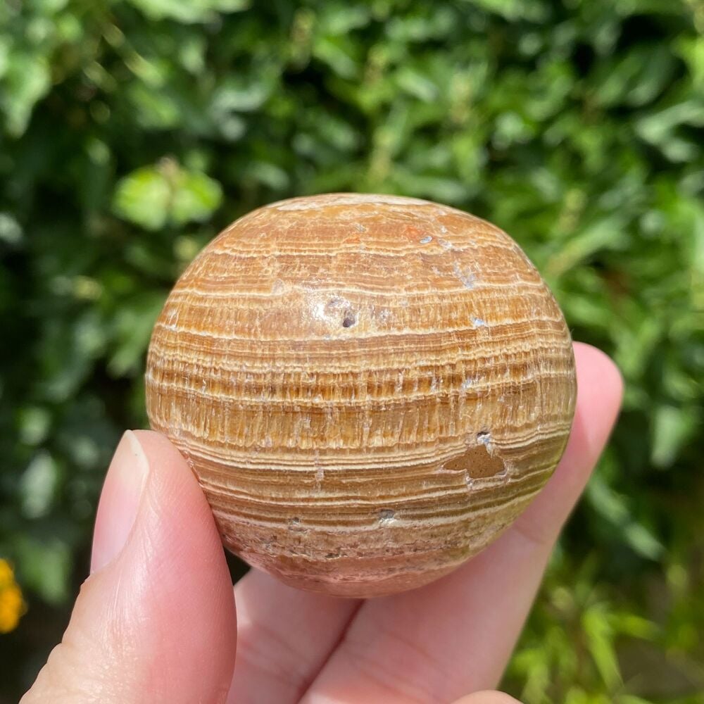 Aragonite Sphere with stand ~ #3