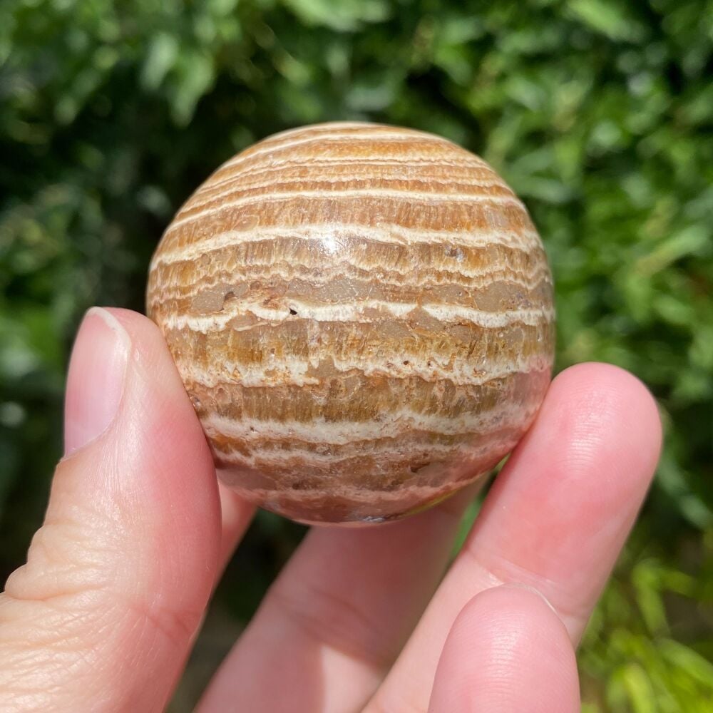 Aragonite Sphere with stand ~ #4