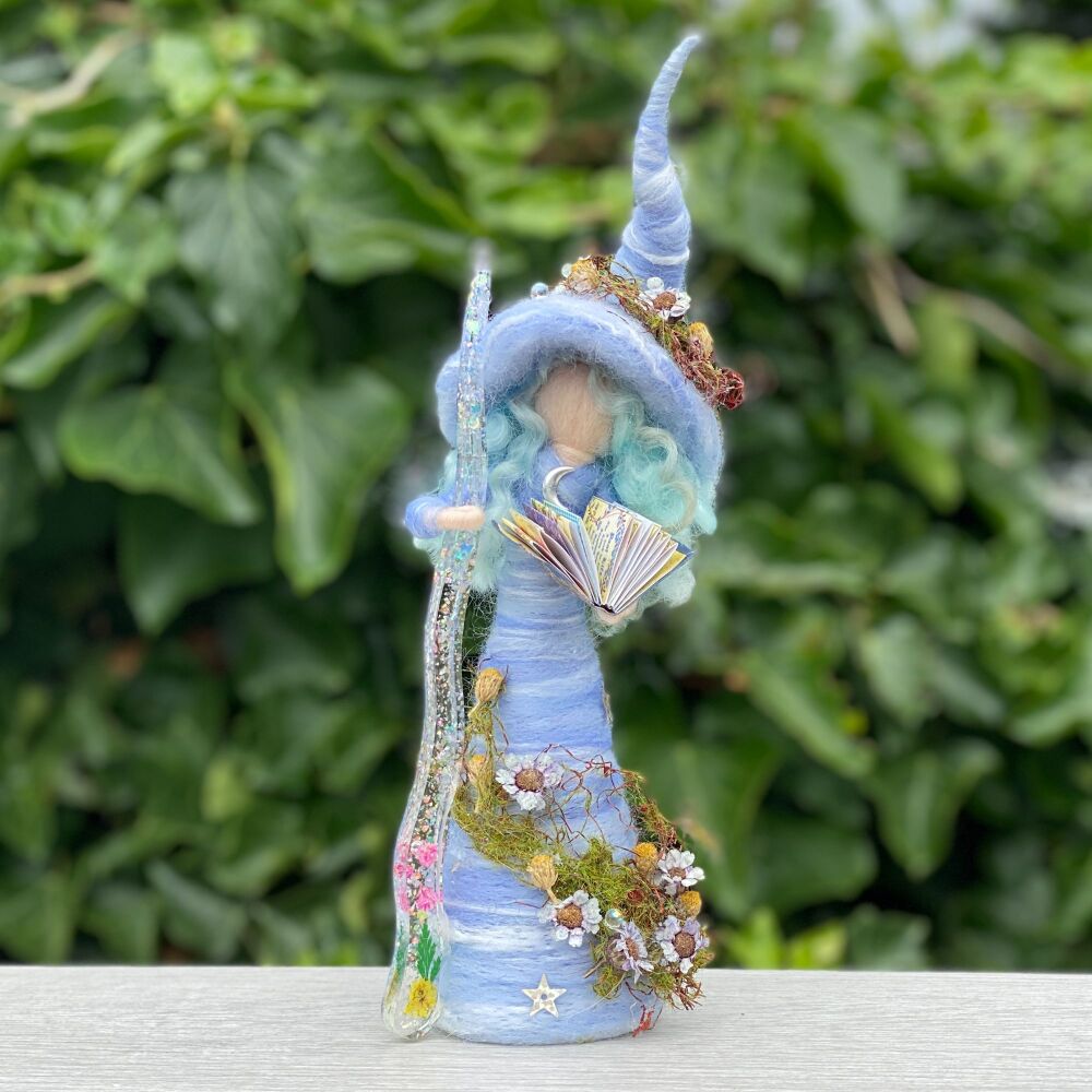 2: Pale Blue Needlefelt Witch