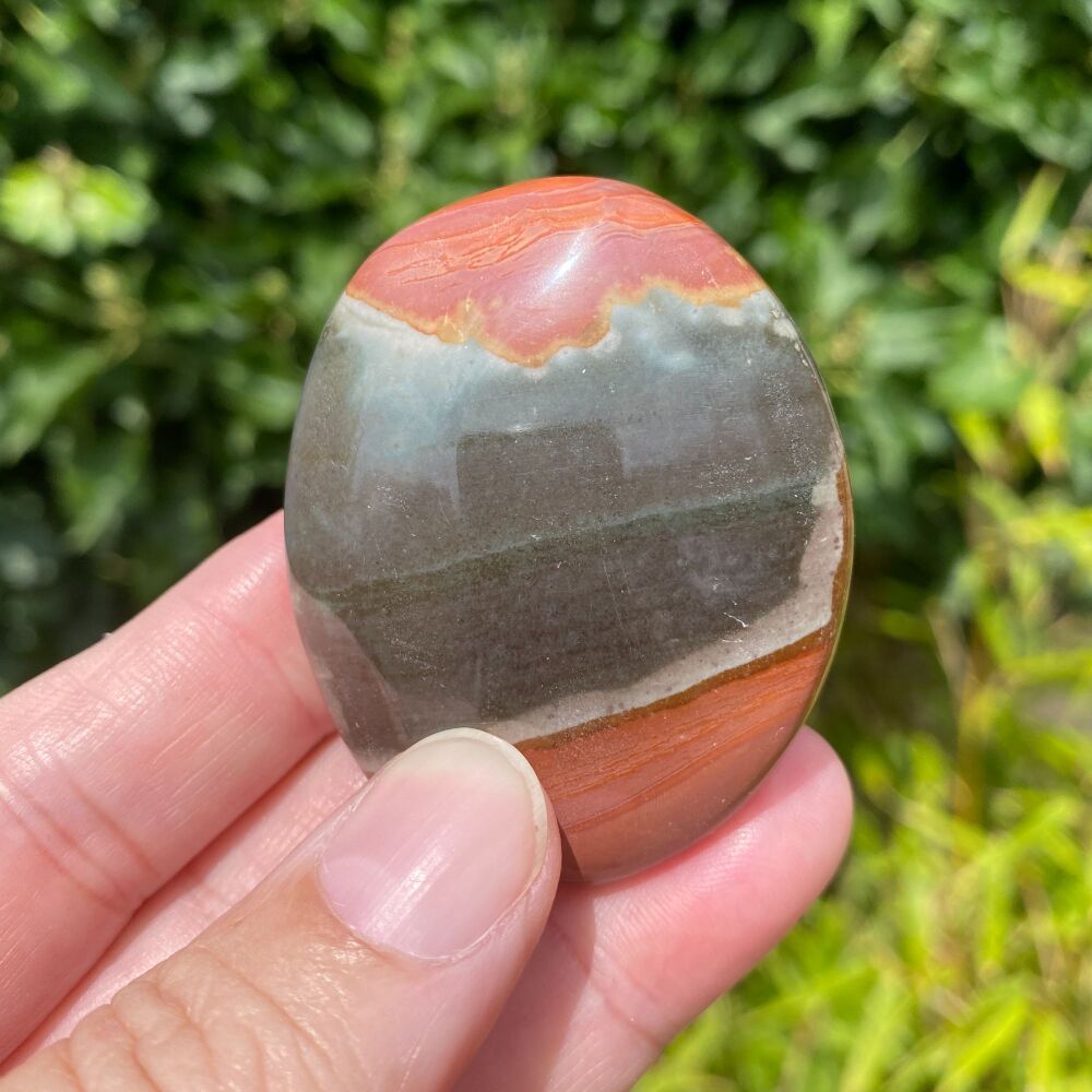 Polychrome Jasper Palm Stone ~ #2
