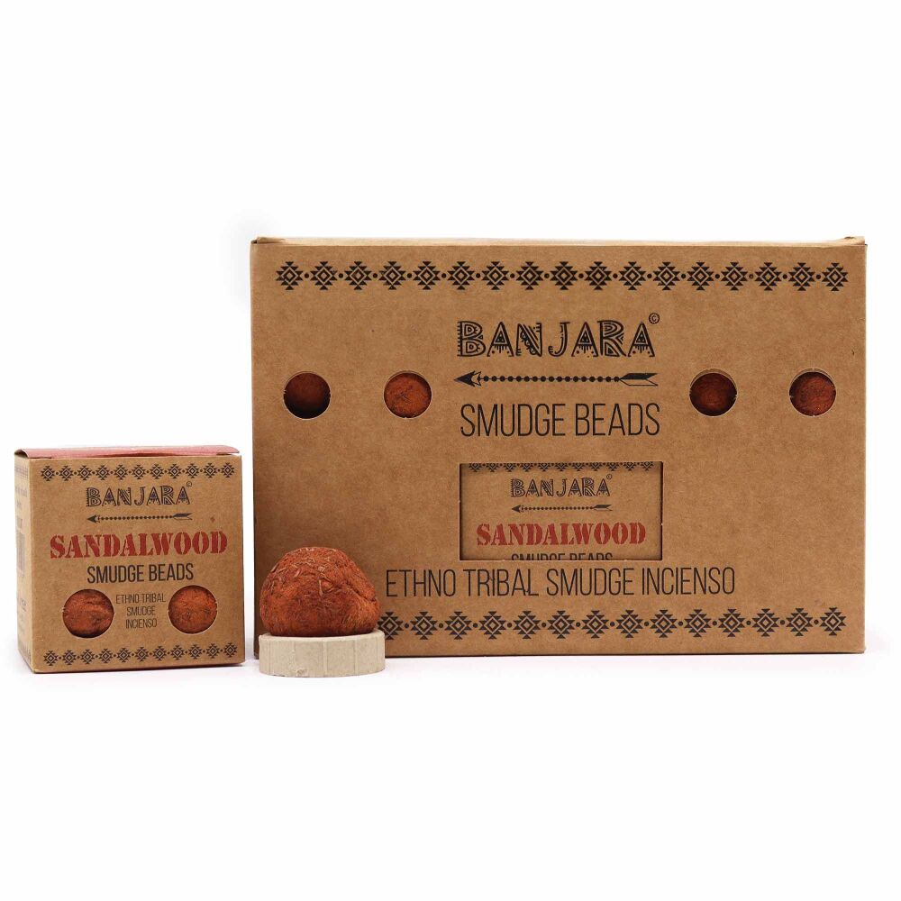 Banjara Tribal Smudge Beads ~ Sandalwood