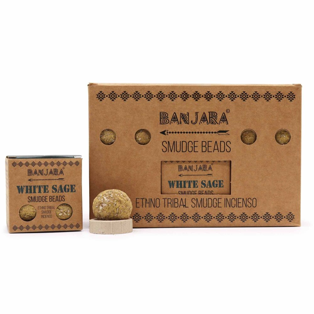 Banjara Tribal Smudge Beads ~ White Sage