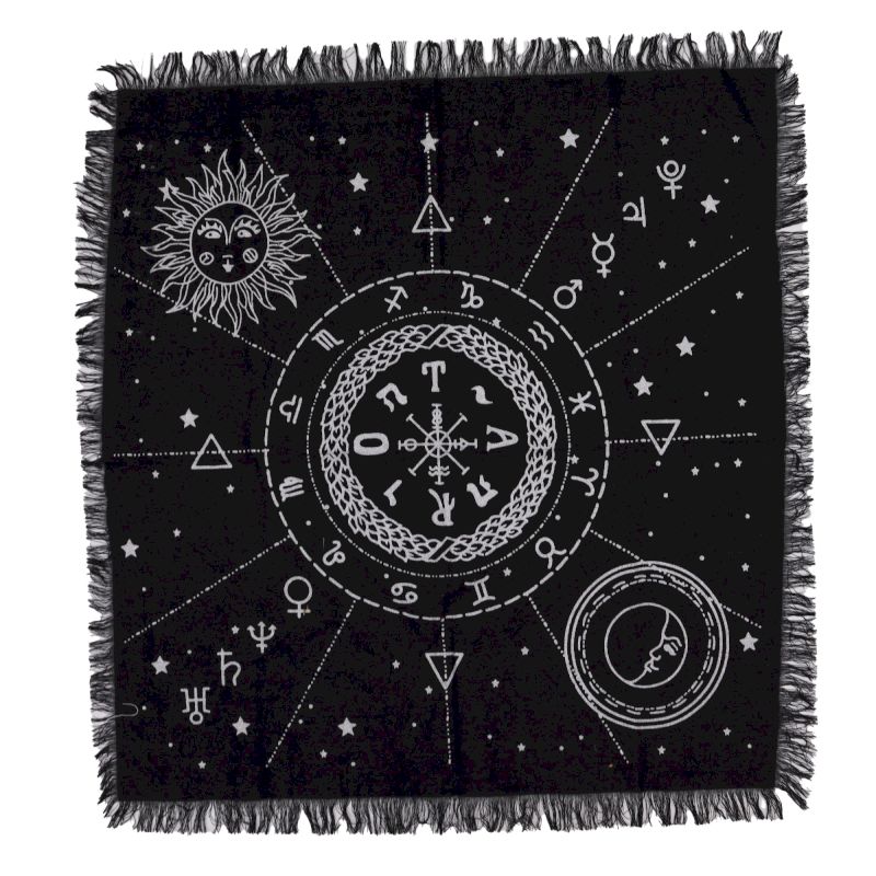 Altar Cloth with Fringe ~ Sun and Moon Chart