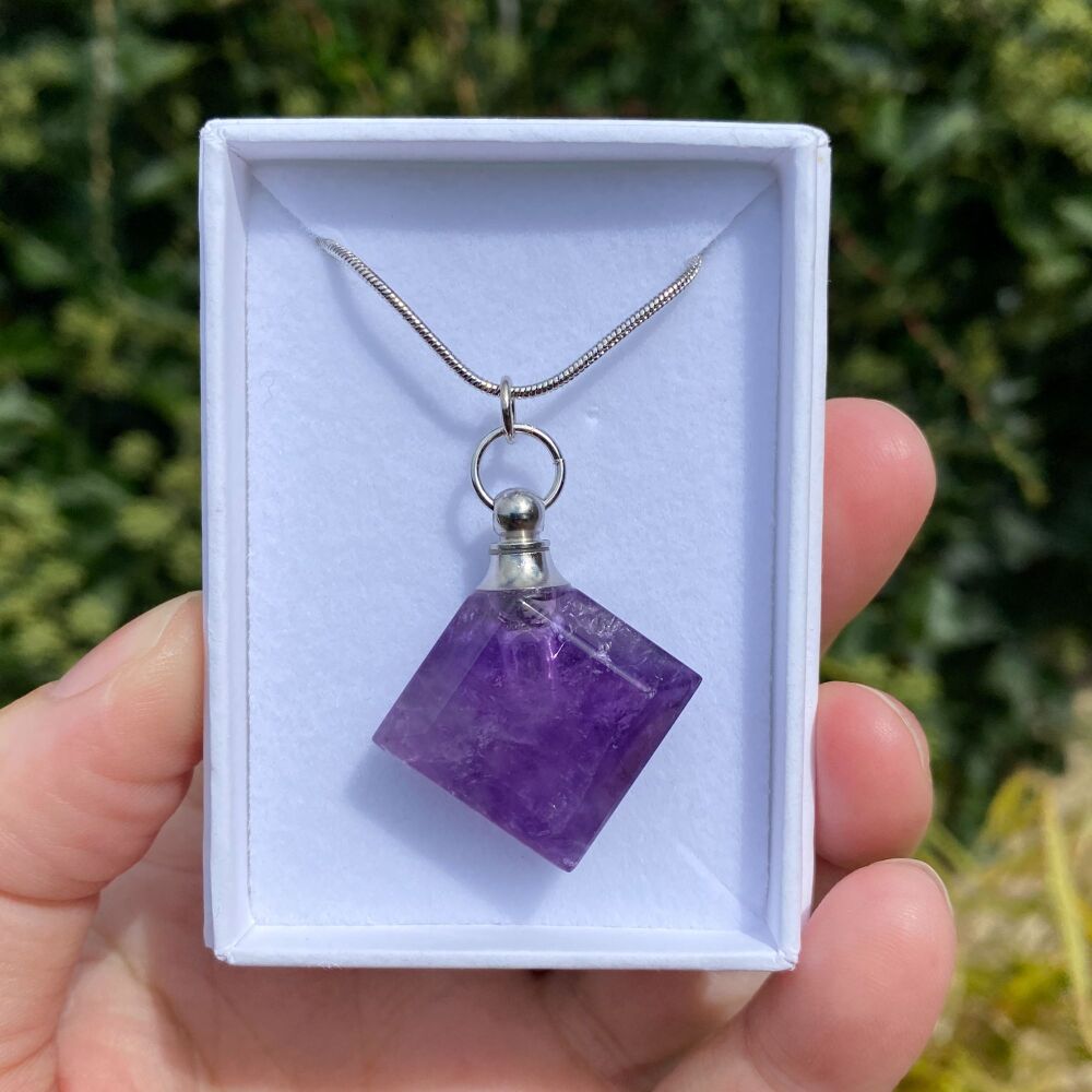 Amethyst Potion Bottle Pendant