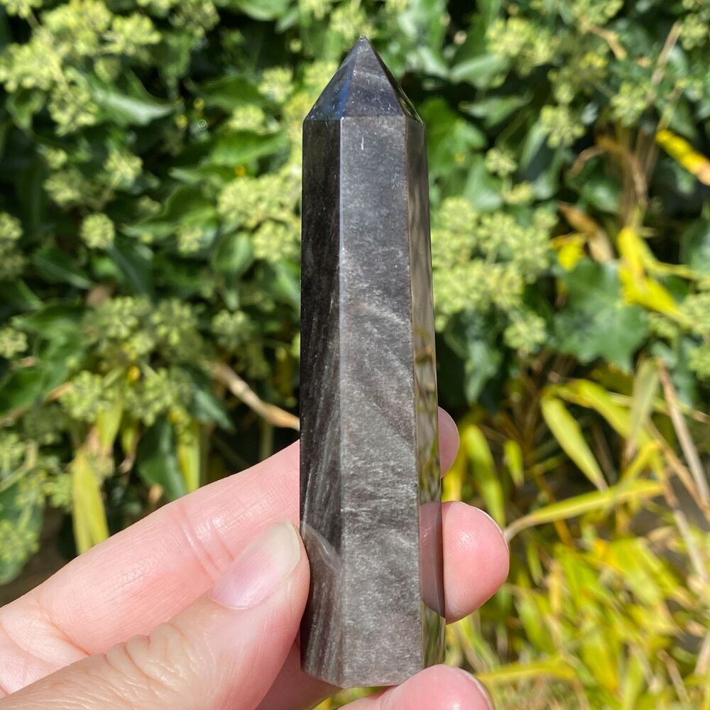 Black Obsidian ~ Silver Sheen Point