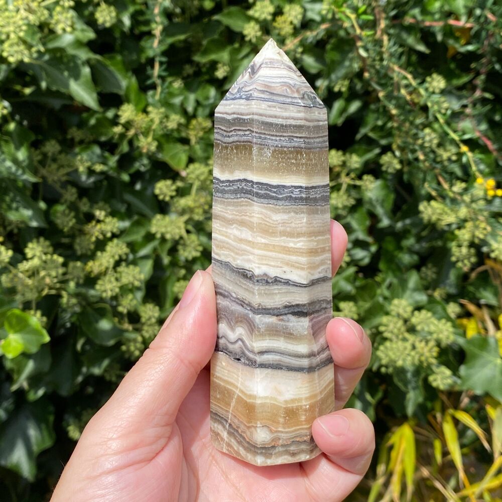 Zebra Calcite Large Point