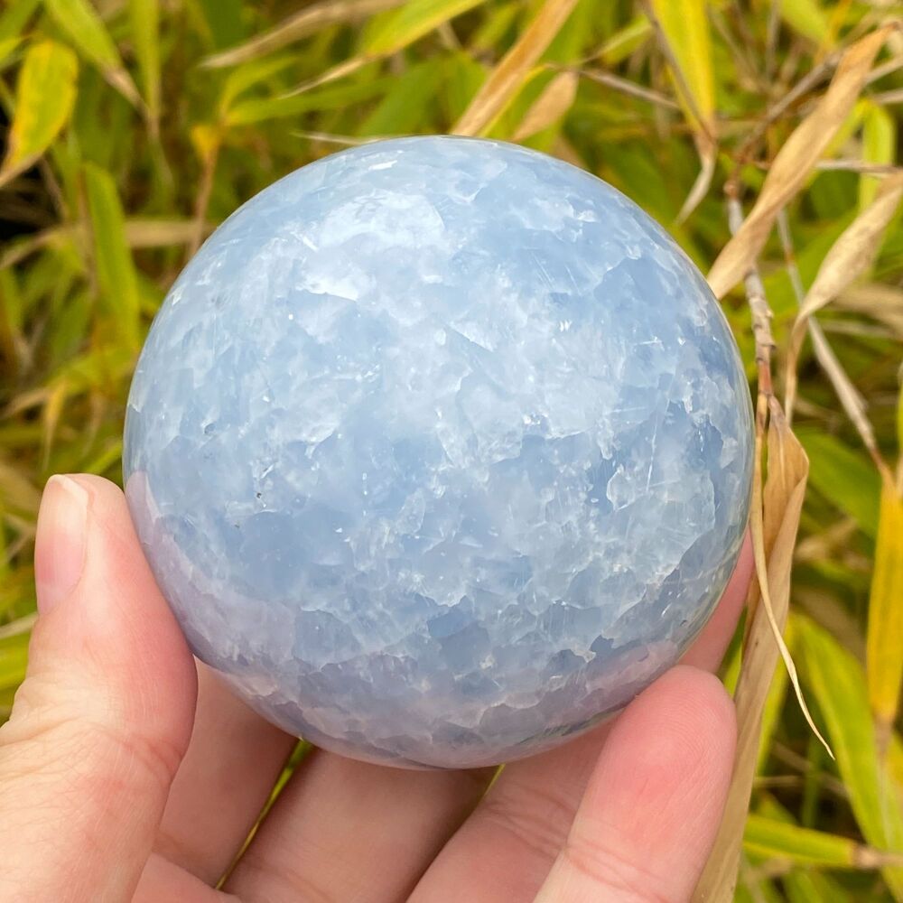 Blue Calcite Sphere with stand