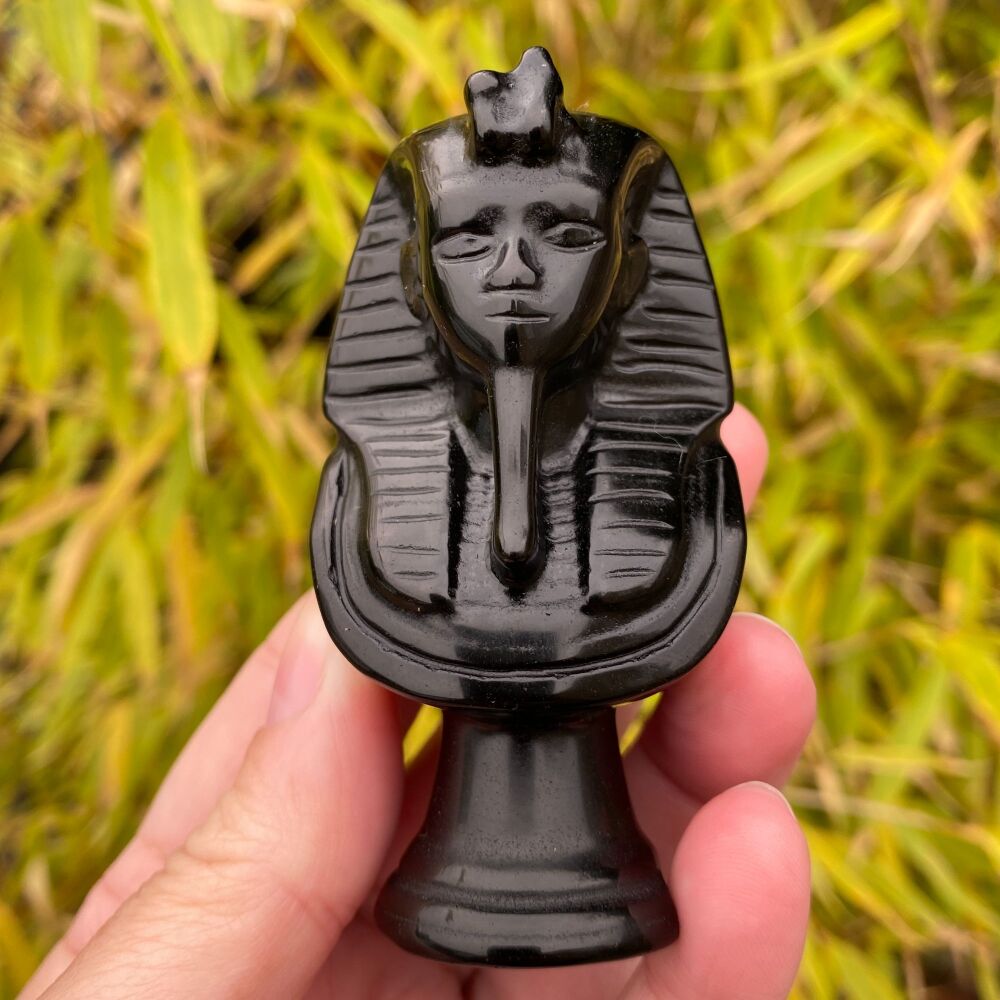 Black Obsidian Tutankhamun Statue