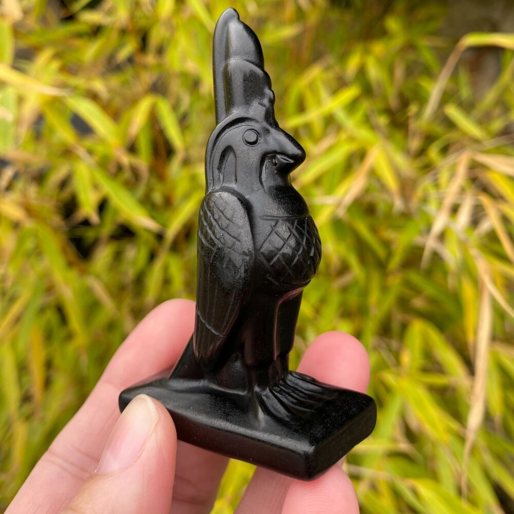 Black Obsidian Horus Statue