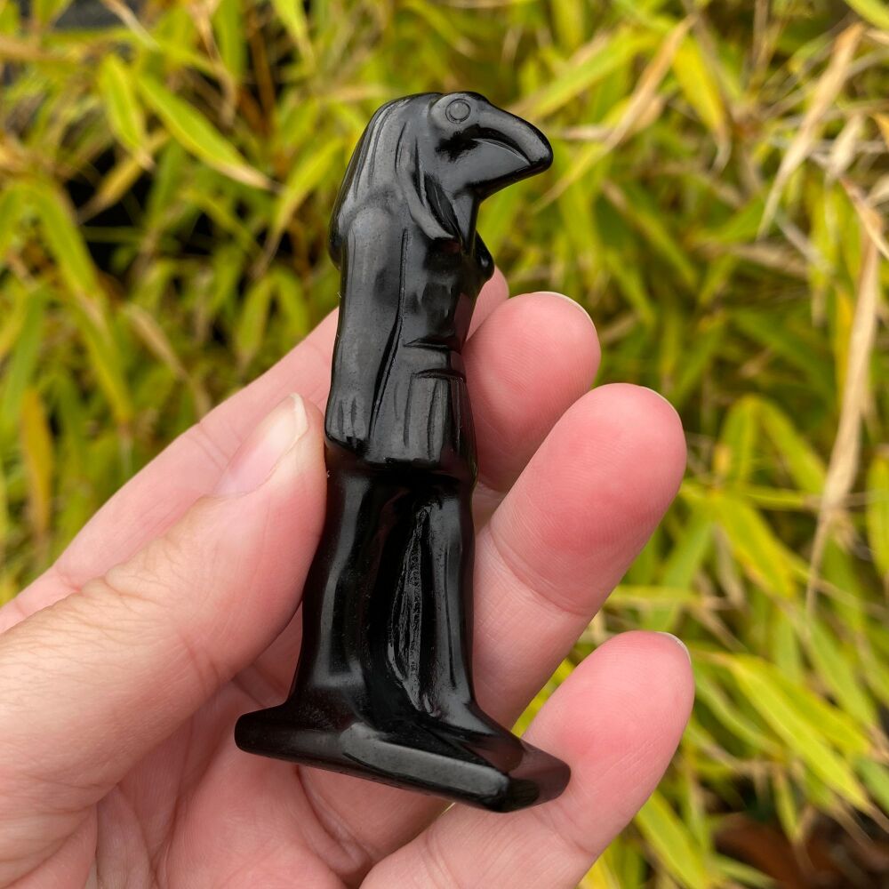 Black Obsidian Thoth Statue