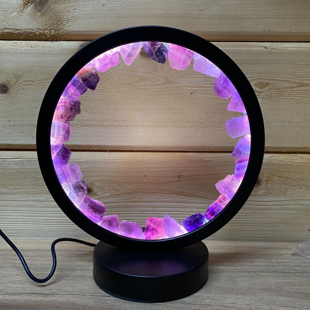 *** Crystal USB Lamp with Amethyst Crystals