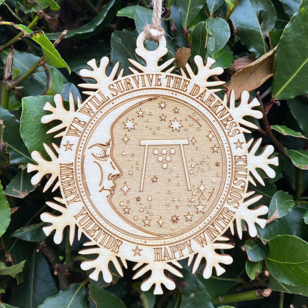 Hand Crafted Yule and Winter Solstice Hanging Decoration
