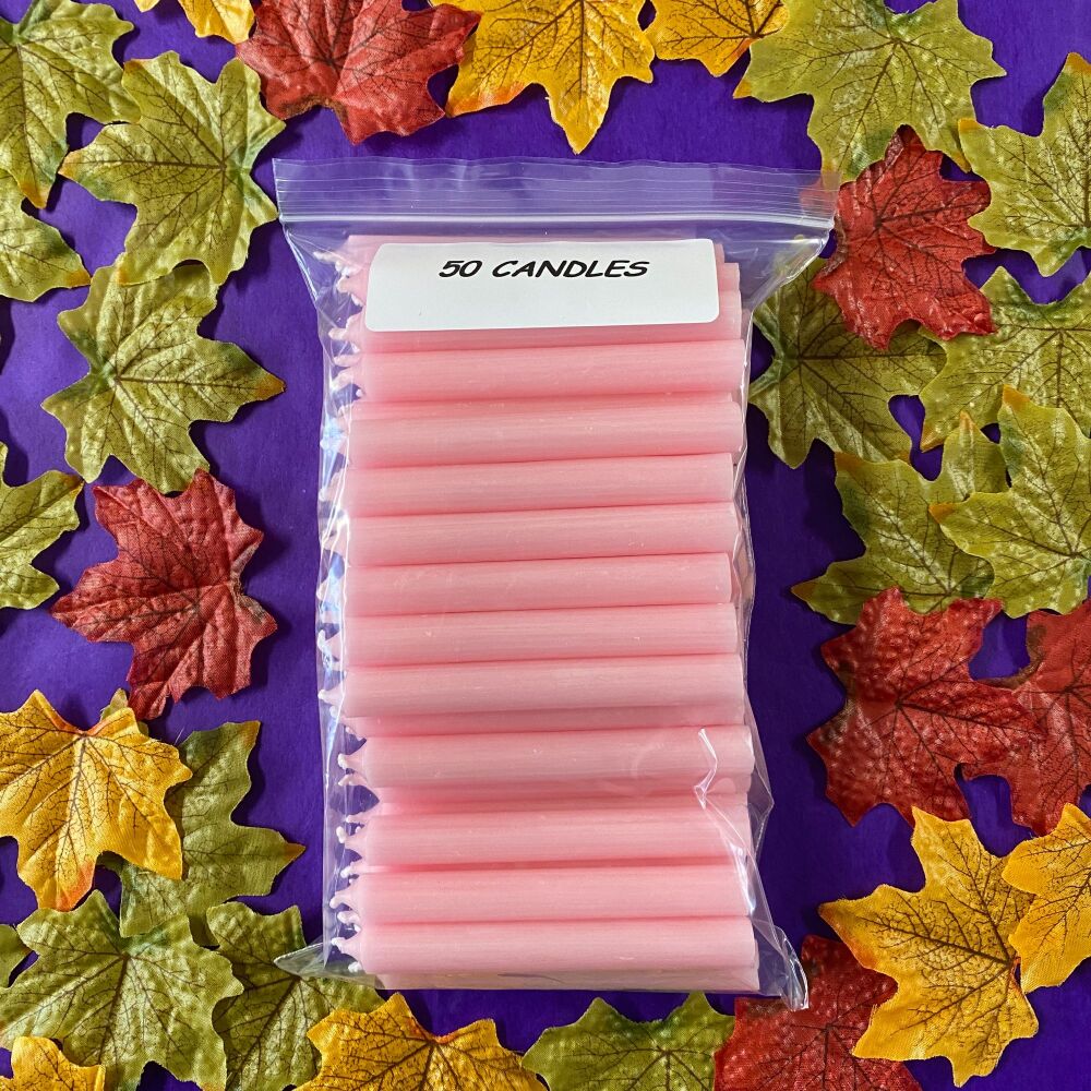 ** 50 Pink 10 cm Spell Candles ~ SALE