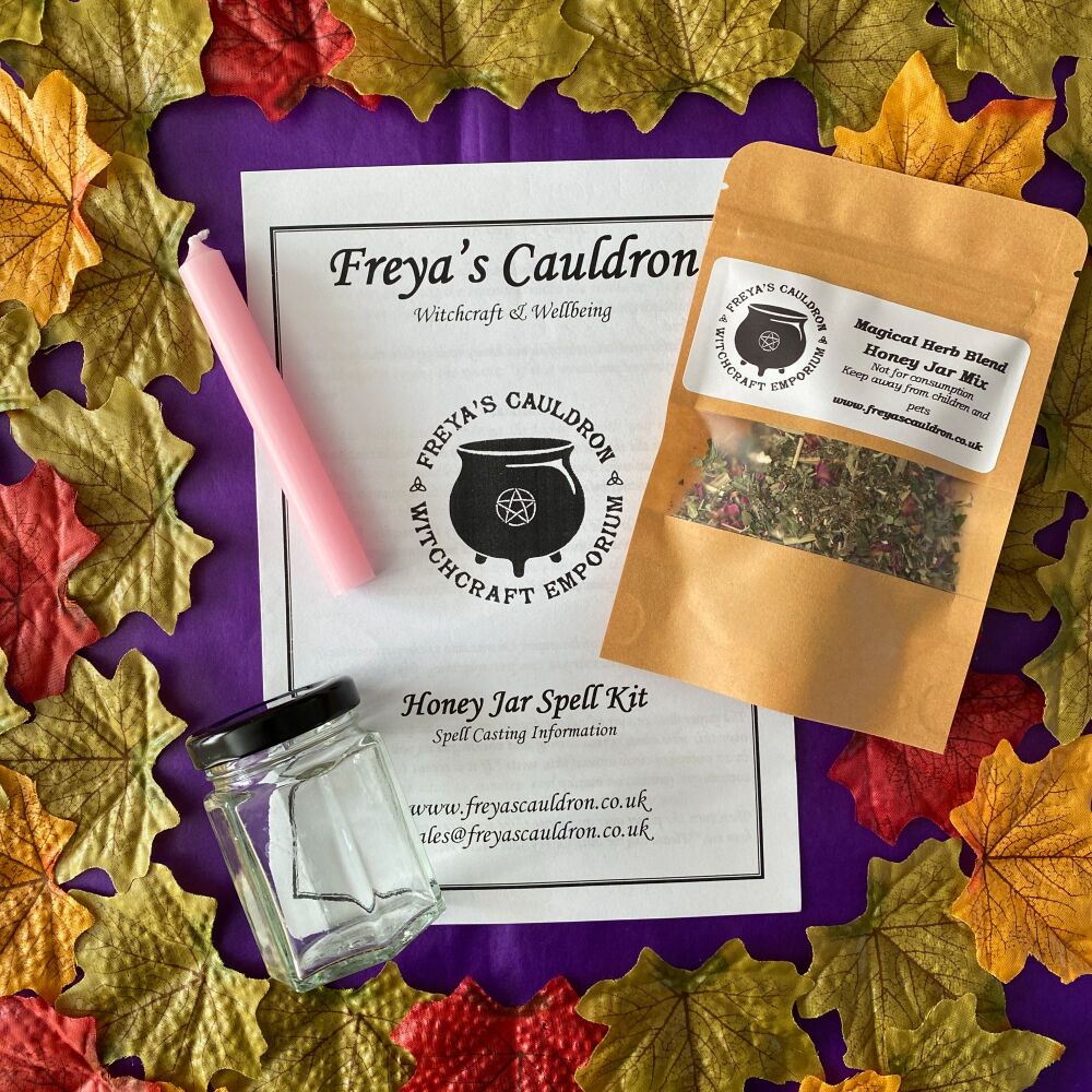 Jar Spell Kit ~ Honey Hexagonal Spell Jar