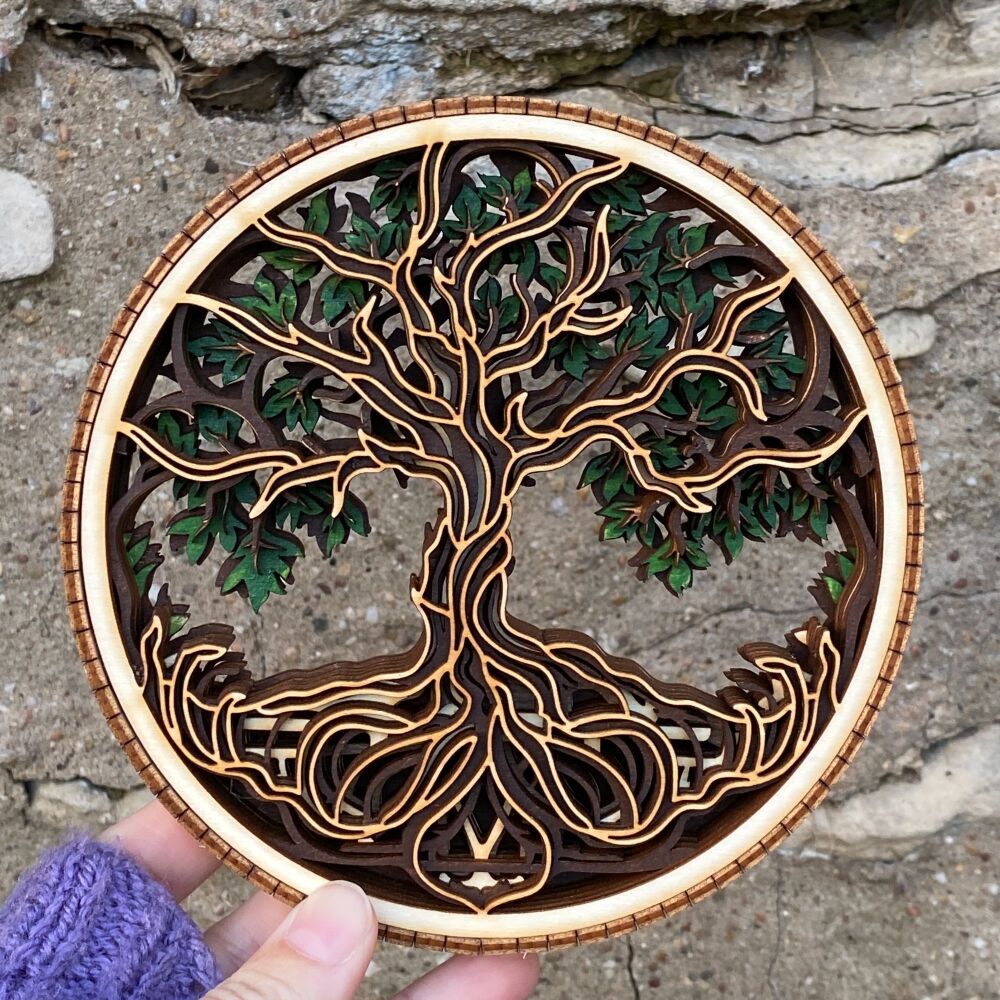 Tree of Life wooden  hanging picture