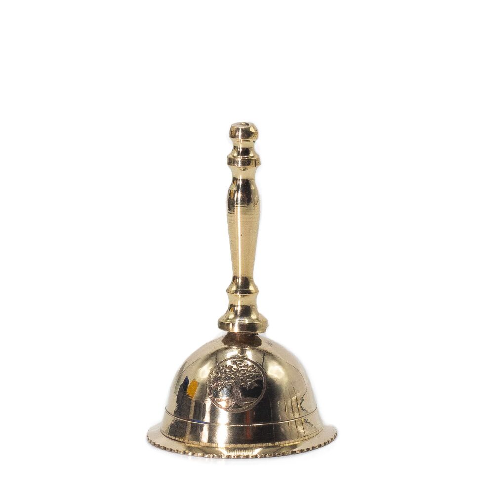 Brass Altar Bell with Tree of Life symbol