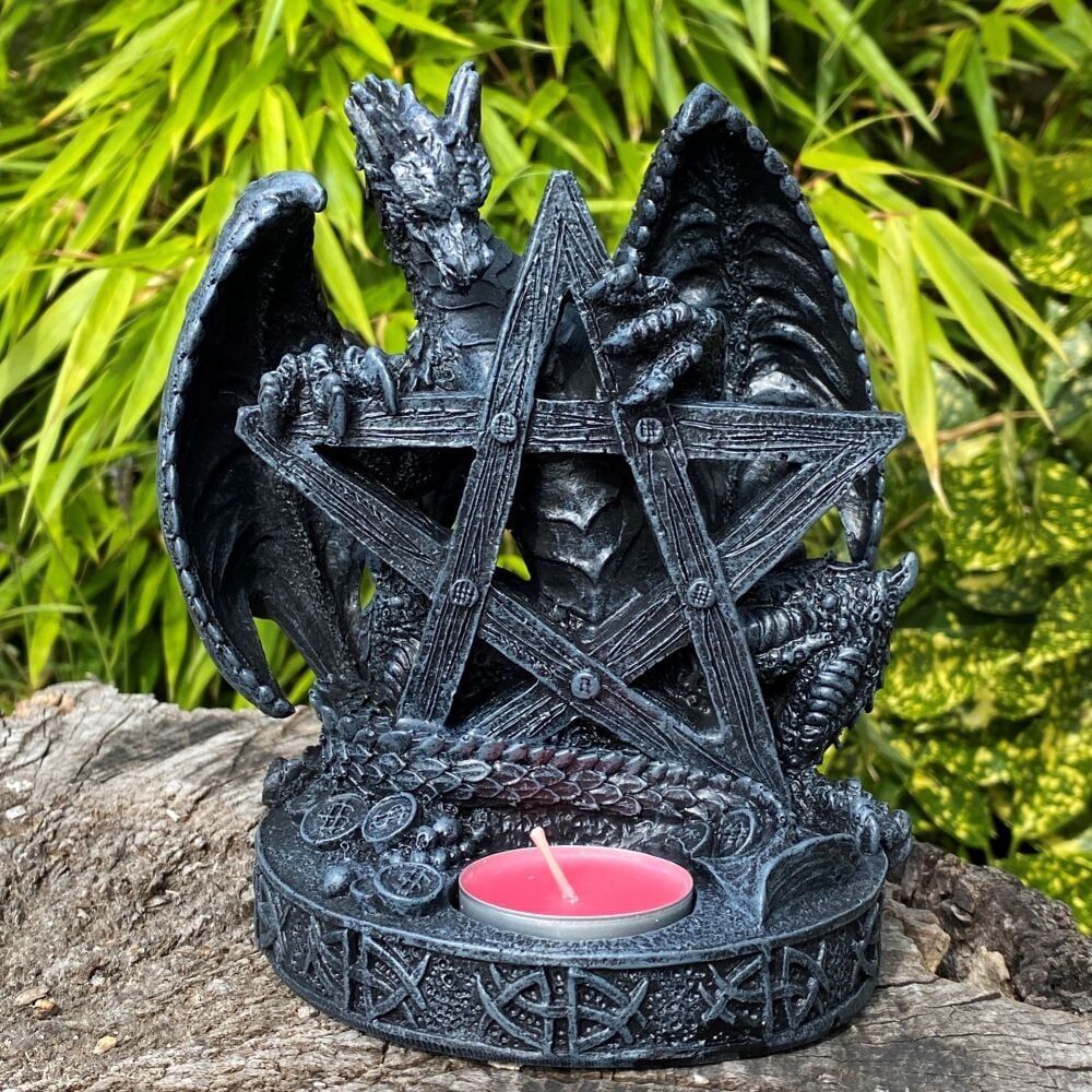 Dragon and Pentagram T Light Holder
