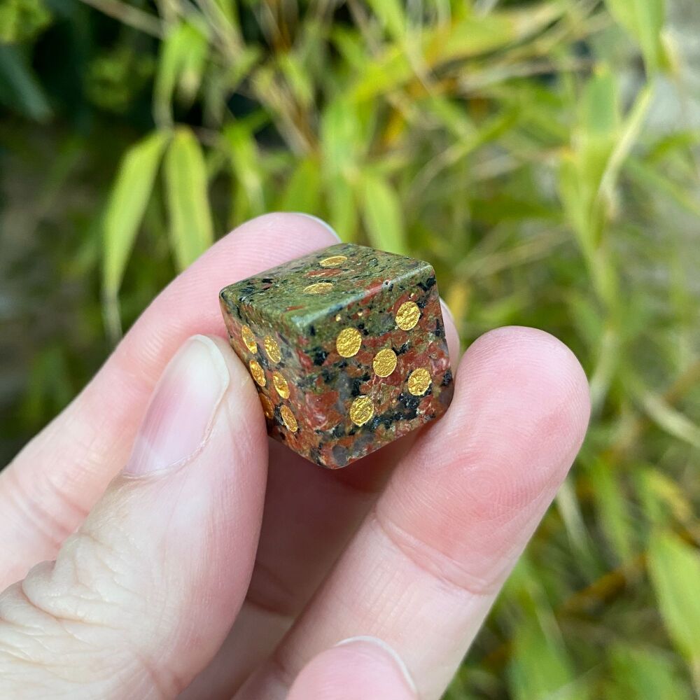 Crystal Dice ~ Unakite