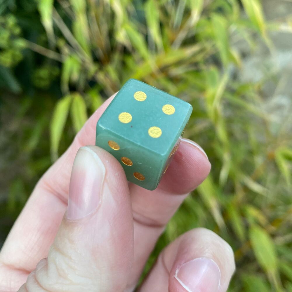 Crystal Dice ~ Green Aventurine