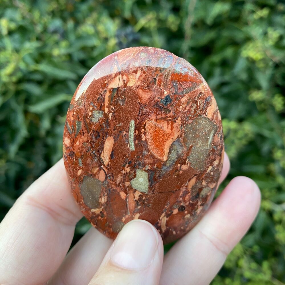 Brecciated Jasper Palm Stone