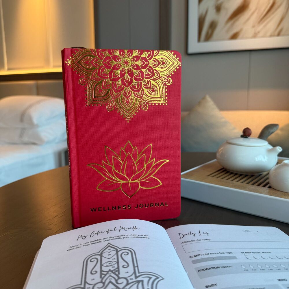 Wellness Journal with Lotus Flower