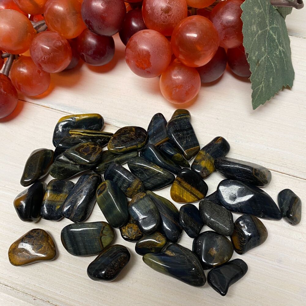 Tiger Eye - Blue ~ Pack of 5 mini stones