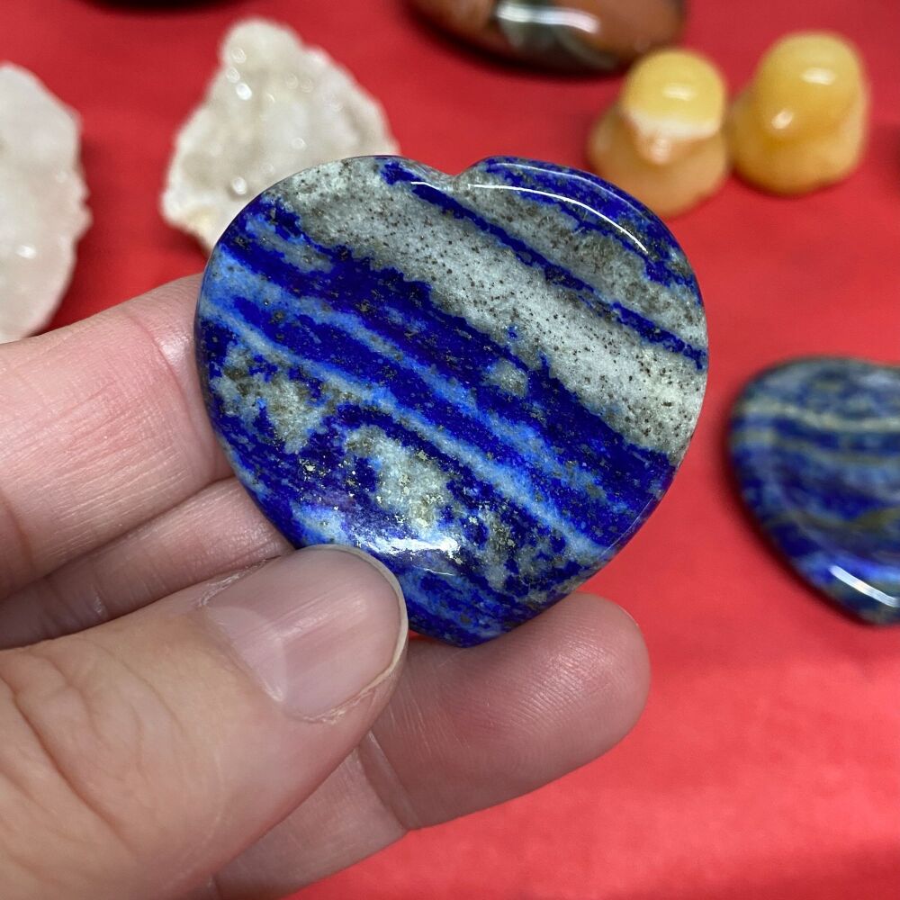 Lapis Lazuli Heart Thumbstone ~ 1