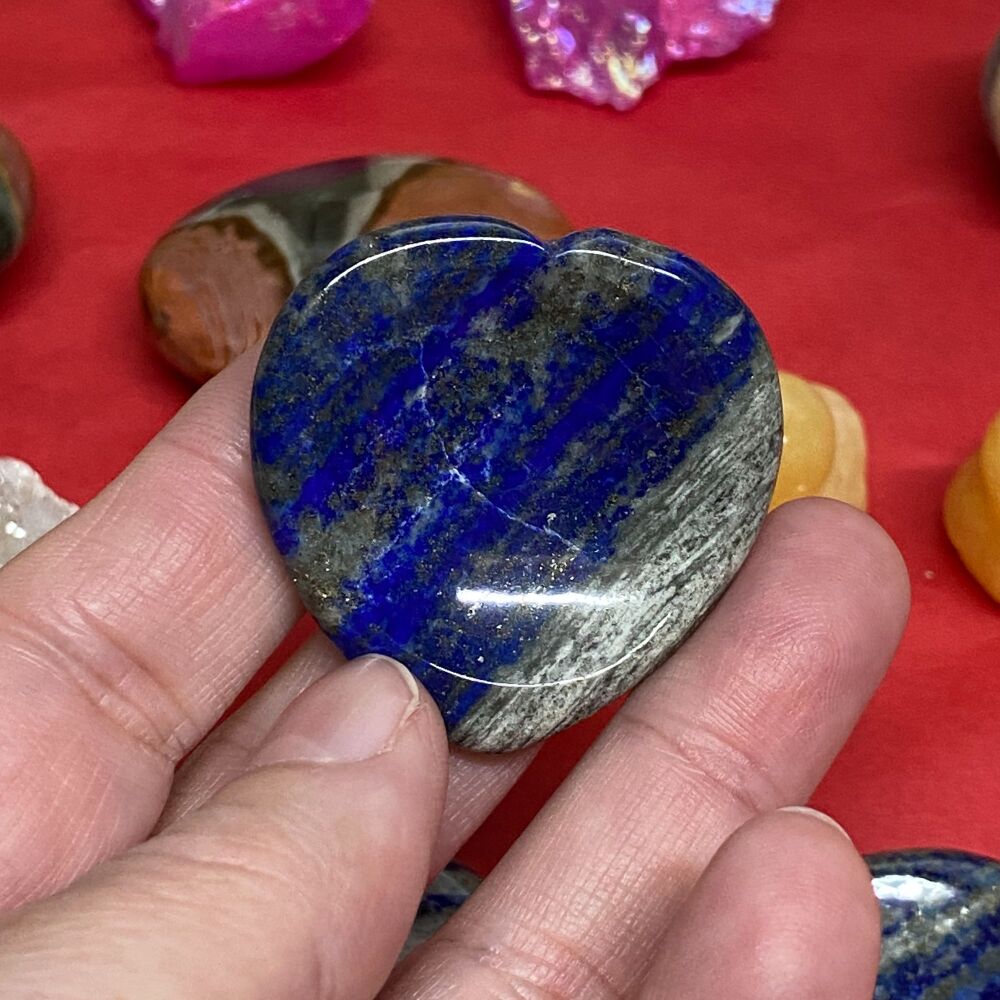 Lapis Lazuli Heart Thumbstone ~ 3