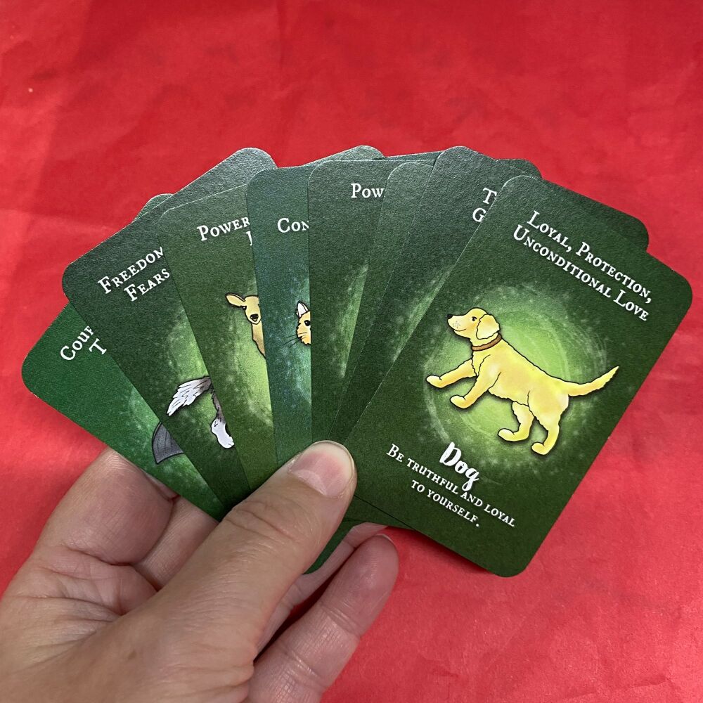 A set of 8 Power Animal Cards