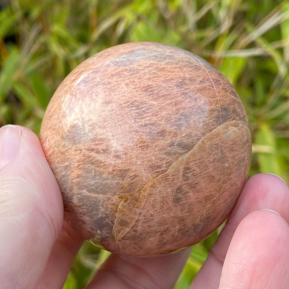 Peach Moonstone Sphere with Stand ~ #2