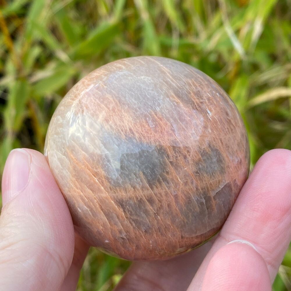 Peach Moonstone Sphere with Stand ~ #4