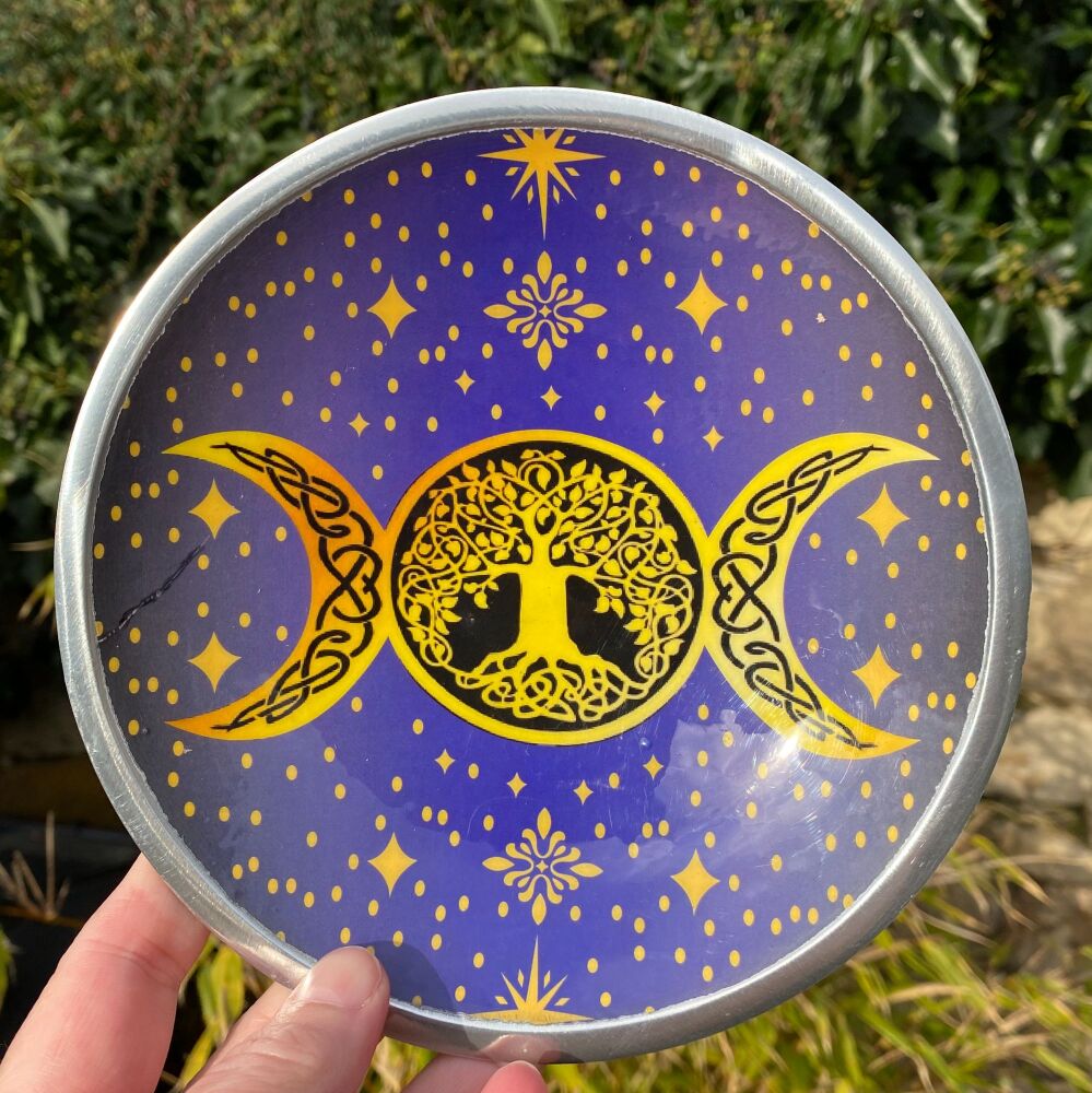 Enamelled Offering Plate with Triple Moon Design ~ Second