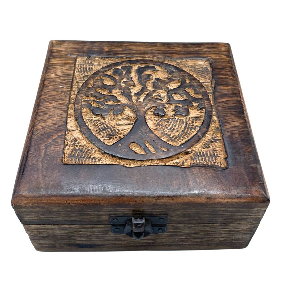 Altar Box with Tree of Life design ~ Square 13 x 13 x 6cm