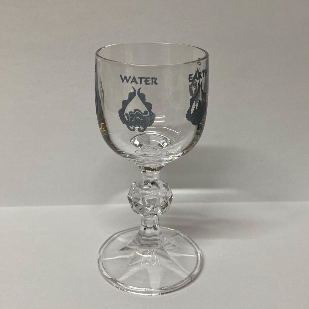Glass Chalice with a Four Elements Design